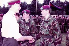 JINF Shand receiving Gold bar at the Junior SAAM 1982.