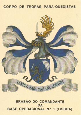 Coat of Arms for Commandant of No 1 Operational Base, Lisbon, 1989.