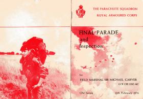 Cover Para Sqn RAC Final Parade Programme, 12 February 1976.