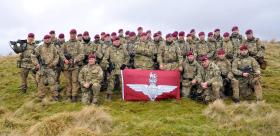 Elements of C Coy 4 PARA, Warcop training area, 1 March 2015.