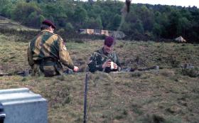 Cpls Dave Ramsay (left) and Ralph Griffin, 1 Para Provost Pln RMP (V), on exercise 1970s.