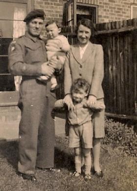 George Crockford with his wife and sons, 1944