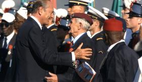 CSgt Douglas Markham receives his Legion d'Honneur from Jacques Chirac