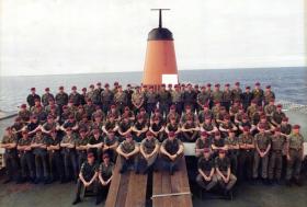 OS D Coy on the NV Norland, Operation Corporate, 1982.
