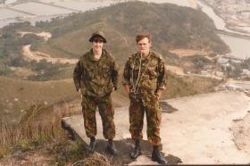 Dave Colton (left) and Al Boardman, 1 PARA Anti-Tank Platoon, Crest Hill Op Hong Kong 1980