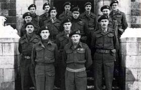 Senior officers of 6th Airborne Division with Field Marshal Montgomery, Ardennes, January 1945.
