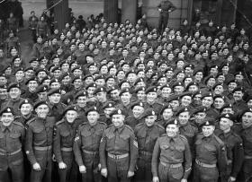 Members of 1st Airborne Division after Arnhem, Buckingham Palace, December 1944.