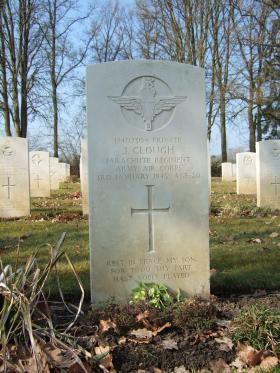 Grave of Pte James Clough