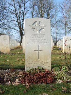 Grave of Pte William J Bastin, Hotton War Cemetery, Belgium, 2015. 