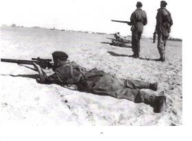 Unit Sniper Course. Kassasin Ranges. Egypt 1952. Alex Dunbar. DS ,Drummer Langdon. SGT Collier, Battalion Sniper.
