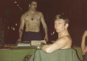 Pte Williams and RQMS WO2 Lloyd, MV Norland, 1982