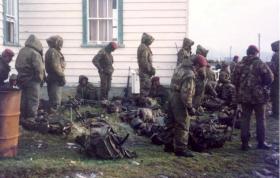  Paras on the morning of the surrender, Stanley, Falkland Islands, 1982.