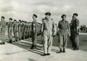 Field Marshal Montgomery inspects the 15th (Kings) Battalion, Mauripur, India, June 1946