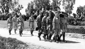 The funeral of Pte Alexander "Jock" McBride, Ramleh War Cemetery, May 1946.