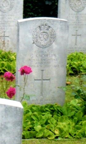 Headstone of Lance Sergeant George Knowles, Eiganes Churchyard, Stavanger, Norway.