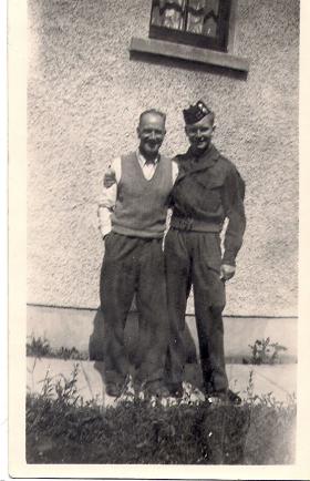 George Mair with his father, August 1951