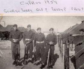 George Parry and colleagues, 2 PARA, Cyprus, 1959