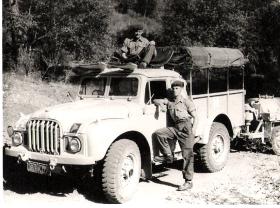 Gnr Tony Lynham and colleague from 33 Para Field Regiment, Cyprus 1956