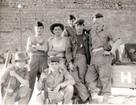 Gunners Blackburn and McLeod with French soldiers loading at Famagusta, 1956