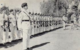 George Parry in the 2 PARA Guard of Honour for the Governors farewell, Cyprus, 1959