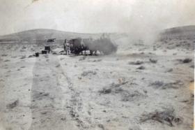 Guns of 53rd Airlanding or 33rd Airborne Light on firing exercise in Palestine