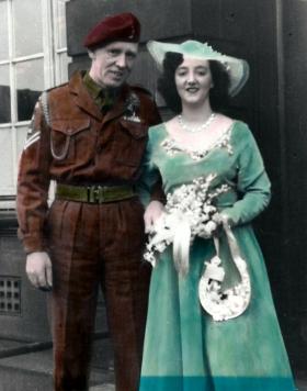 Cpl and Mrs Griffin on their wedding day, date unknown.