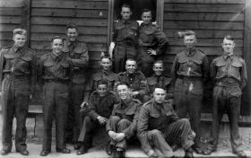 Alec Wilson in group photograph of members of the Royal Sussex Regiment
