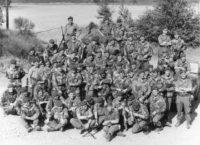 Group photo of 16 (Lincoln) Independent Coy on summer camp in Vogelsang, Germany, 1975