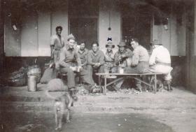 Gunner Hare with friends in India