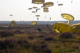 British Paratroopers landing on Ginkle Heath, Netherlands 2009.