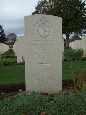 Headstone of Lt Col Smallman-Tew, Ranville War Cemetery, 2014.