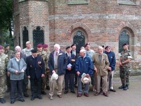Group photo of John Waddy's and Bob Kershaw's battlefield tour, Arnhem, September, 2012. 