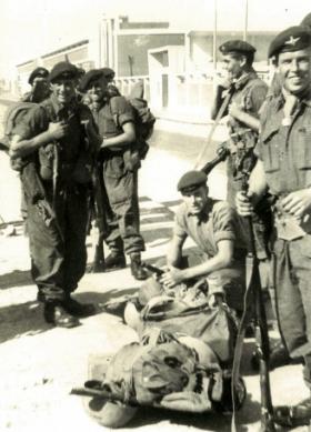 Members of 3 PARA getting ready to leave after the fighting, Suez, 1956.
