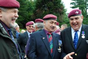 Phil Hannah (far right ), 2 PARA, The Airborne Forces Memorial unveiling at the National Arboretum, 13 July 2012.