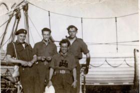 Airborne officers bound for Palestine?, c1945.