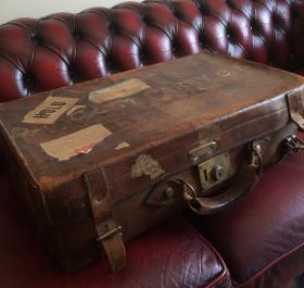 A suitcase belonging to the Rev George Parry, 2014.