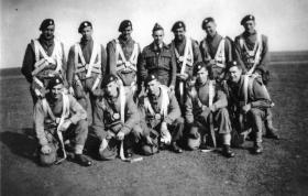 Members of 1st Guards Parachute Battalion on parachute training RAF Upper Heyford c1946