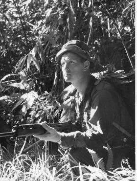 Sgt Michael Jones of Guards Para Coy with the Jungle Warfare School, Malaya, 1968
