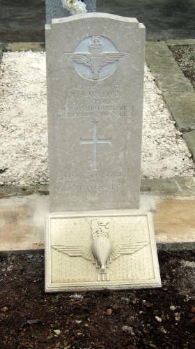 Headstone of Pte A J Walton, Malta.