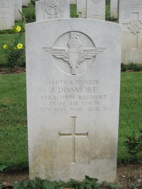 Pte J Dinsmore - Kranji War Cemetery Singapore