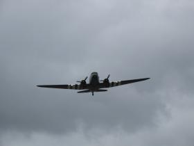 A Dakota, from The Battle of Britain Memorial Flight, Performed a Fly Past after the Medal Parade, Colchester, June 2011
