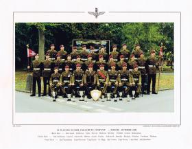 Passing Out photograph of 20 Platoon, Junior Parachute Company, October 1990.
