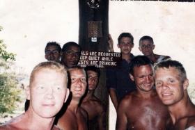 Danny Brooks and mates in Kenya, date unknown.