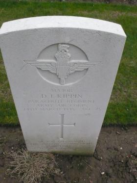 Headstone of Major D J Kippin, Reichswald 2010