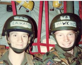 Ptes Joe Lakatos & Stephen Hawkins at No 1 PTS, RAF Brize Norton, 1982.