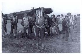 Parachute course - RAF Aqir, 1947.