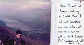 Pte Steve Mesner, 10 PARA, on adventure training in the Lake District, August 1978.