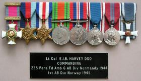 Col Bruce Harvey's medal set, undated.