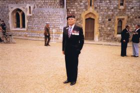 Major John Stevenson attending the DCM League Muster at Windsor Castle, September 1985