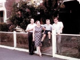 Kay Malachowski with wife Lucia and sons Stan and George, 1966. 